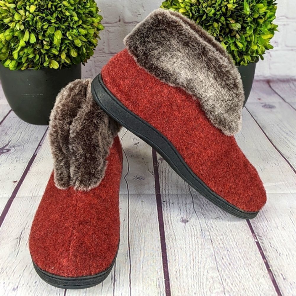 Acorn Faux Fur Chinchilla Booties